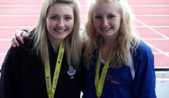 Sophie May Leyland and Emma Leask with their medals. Pic. Elaine Park