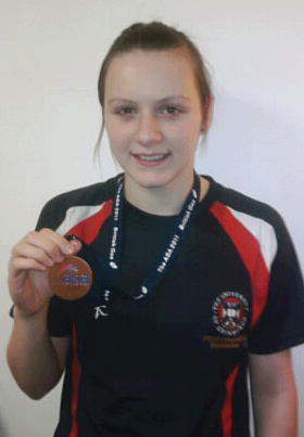 Andrea Strachan with her bronze medal