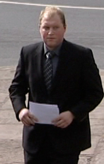David Williamson arriving at Lerwick Sheriff Court on Thursday.