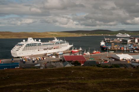 Ocean Princess (berthed) and Azamara Journey - Photo: Austin Taylor