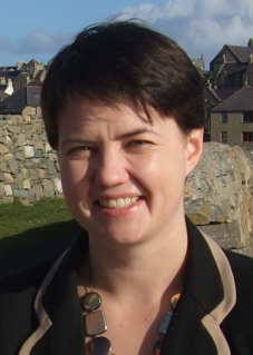 Ruth Davidson in Lerwick last month - Photo: James Stewart