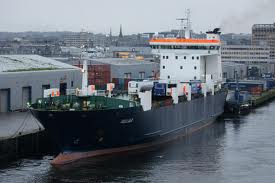 NorthLink cargo vessel Helliar at Aberdeen's Blaikie's Quay