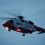 The coastguard helicopter seach and rescue 102 over West Voe beach on Saturday night.