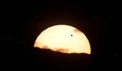 Austin Taylor's picture of Venus transiting the sun during the early hours of Wednesday morning.