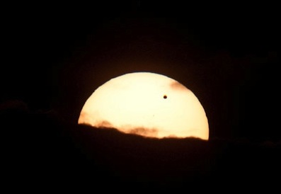 Austin Taylor's picture of Venus transiting the sun during the early hours of Wednesday morning.