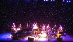 The National Youth Jazz Orchestra featuring Maggie Adamson (far right) at Mareel's 'soft' opening night on Saturday