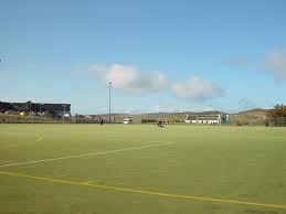 Brae astroturf pitch next to which the biomass heat cabin will go.
