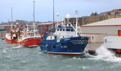 Stormbound fishing crews on Saturday will welcome news from Brussels. Pic. Valian