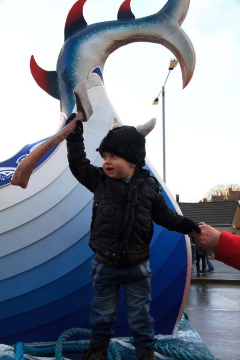 Two year old Levi Leask thoroughly enjoyed the morning procession - Photo: Olivia Abbott