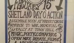 Stephen Gordon's poster for the 2003 Lerwick anti war rally