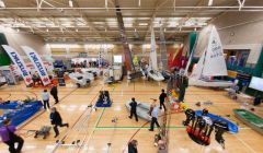 A wide range of boats and equipment was on show in the main hall of the Clickimin Leisure Centre - Photo: Austin Taylor