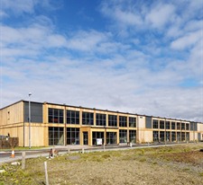 The accommodation block at Sella Ness that has sparked the dispute.