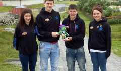 Young Scot Shetland Youth Legacy Ambassadors Lauren Odie, Sam Maver, Luke Smith and Holly King - Photo: SIC Youth Services