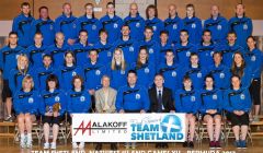 This year's Shetland team competing in the 2013 NatWest Island Games. Photo John Coutts