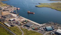 An aerial view of Greenhead Base with the Berth 7 under construction on the right hand side - Photo: John Coutts