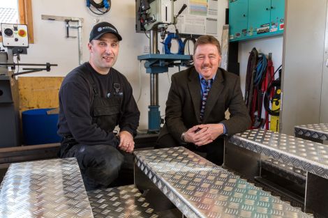 Gary Scott and HIE's development manager David Priest - Photo: John Coutts for HIE