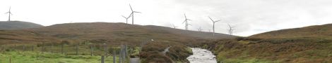 Photomontage of Viking Energy turbines from the Burn of Lunklet, near Aith. Courtesy Viking Energy