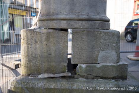 A close up of the damage. Photo Austin Taylor
