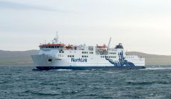 Hamnavoe with new livery arriving back in Orkney on Friday - Photo: Serco NorthLink