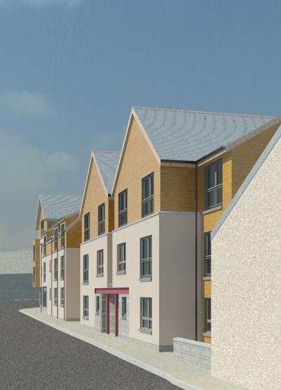 Architects' design for 12 new flats at Fort Road in Lerwick.