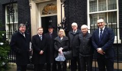 The SIC delegation outside Downing Street in December 2012.