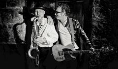 Saw Doctors vocalist Leo Moran and bass/saxophone player Anthony Thistlethwaite