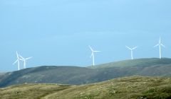 Turbines at Burradale. 18 businesses want to build a much larger wind farm in Yell and Unst. Photo: Hans Marter/Shetnews.