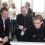Shetland MSP Tavish Scott, the Met Office's chief government adviser for Scotland and Northern Ireland, Alex Hill, and radiosonde operator Owen Barton monitoring the data transmitted from the weather balloon launched earlier in the day - Photo: Hans J Marter/ShetNews