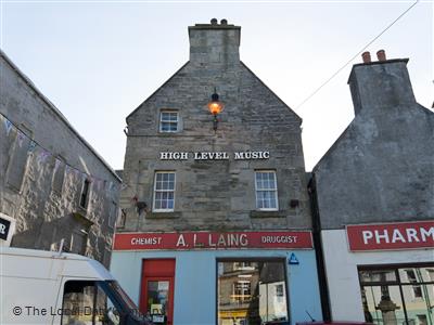 The existing High Level Music shop above Laing's chemists.