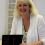 Lesley Riddoch signing her book at the Shetland Museum and Archives on Tuesday evening - Photo: ShetNews