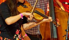 Fiddler Brittany Haas and double bassist Paul Kowert provided 'possibly the highlight of the night' for our reviewer. Photo: Chris Brown