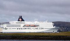 The Norröna on one of its increasingly rare visits to Lerwick, as part of a mini cruise, in 2012. Photo: John Bateson