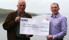 Grieg Seafood Hjaltland's MD Sigurd Petterson (left) with hatchery manager Gregg Arthur - Photo: NAFC Marine Centre