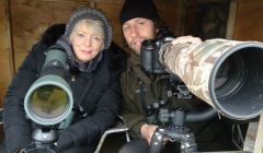 Alison Steadman with Shetland Nature supremo Brydon Thomason - Photo: Courtesy of Shetland Nature