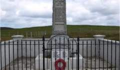The Lunnasting War Memorial.