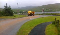 The Voe junction is being gritted on Friday afternoon.