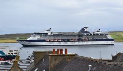 The Celebrity Infinity, which arrived in Lerwick Harbour on Thursday. Photo: Shetnews