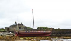 The Dim Riv broke free and drifted across to Bressay overnight. Photo: Charlie Umphray