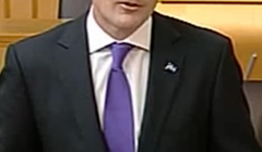 MSP Tavish Scott has made separate pleas to end the export of arms to Israel and to clamp down on issuing firearms to police in the Highlands and Islands.