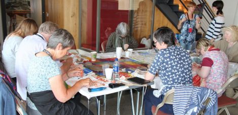 An arts and crafts workshop was one of several extracurricular activities laid on for the students. Photo: Davie Gardner