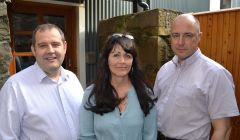The Good Morning Shetland trio (from left to right) John Johnston, Jane Moncrieff and Mike Grundon