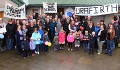 The Northmavine community coming out in strength to safeguard the Urafirth primary school.