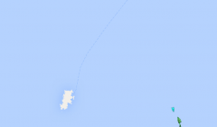 A screen shot of the www.marinetraffic.com website showing the Myrte drifting off Fair Isle.