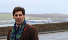 Scotland's new Tory MEP Ian Duncan in Shetland on Tuesday. Photo Shetnews