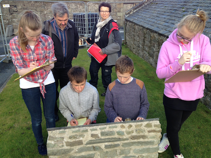 Anderson high school pupils working with local historian Douglas Sinclair to find out more about WW1.