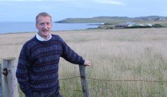 Tavish Scott - pictured in Hillswick last year - wants the SIC to scrap school closures.