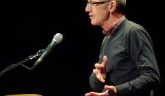 Richard Gordon, one of the key voices in Scottish football, at Mareel on Wednesday night - Photo: Chris Brown