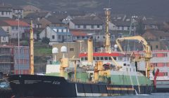 The Nearaberg moored at Morrison Dock On Friday - Ian Leask.