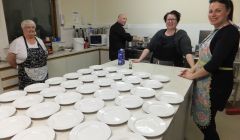 Celebration time in the Carnegie Hall kitchen after winning the People's Millions.