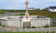 The Walls war memorial before the work was done last month.